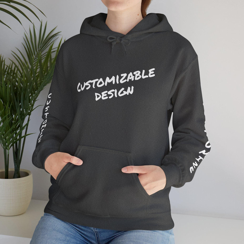Customizable Text Hoodie | Personalized Print Your Way, Custom Design on Sleeves