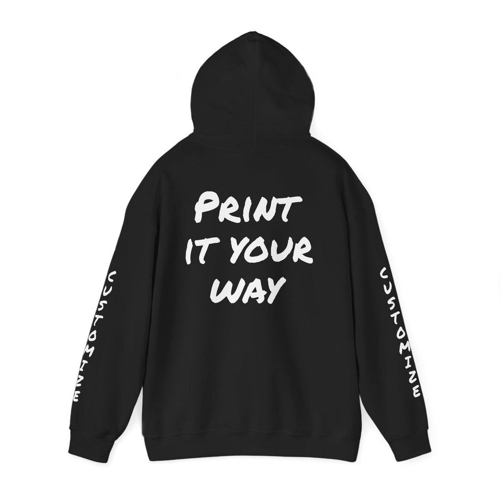 Customizable Text Hoodie | Personalized Print Your Way, Custom Design on Sleeves