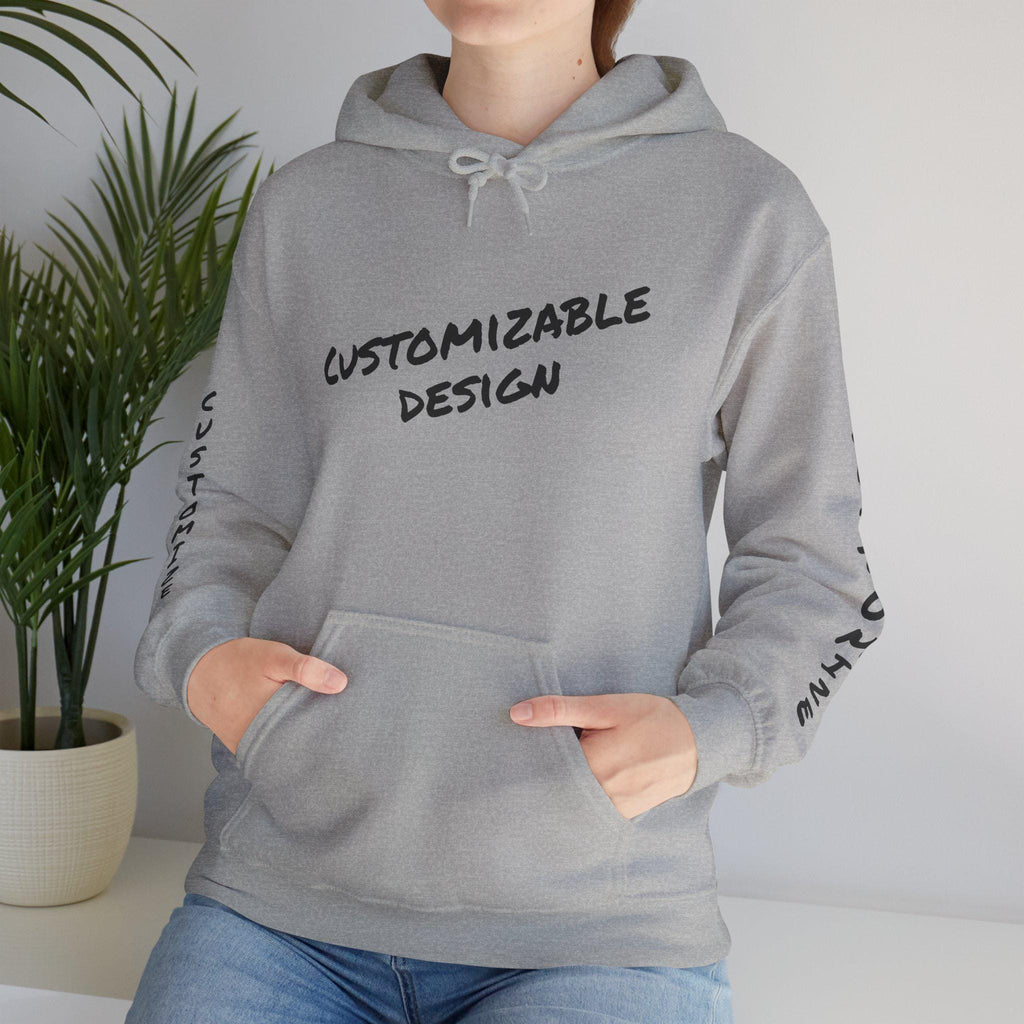 Customizable Text Hoodie | Personalized Print Your Way, Custom Design on Sleeves