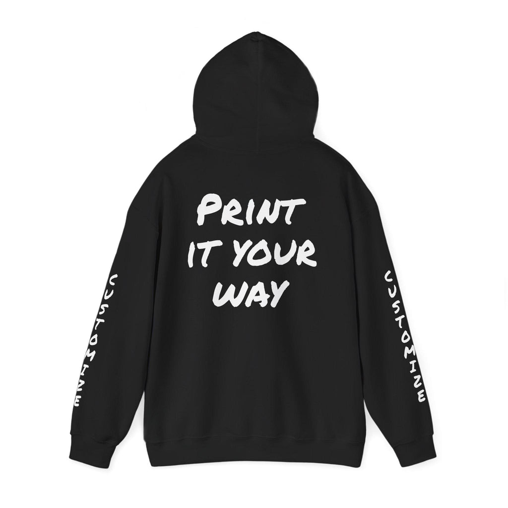 Customizable Text Hoodie | Personalized Print Your Way, Custom Design on Sleeves